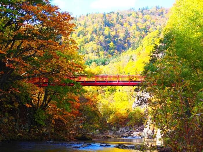 定山渓の紅葉
