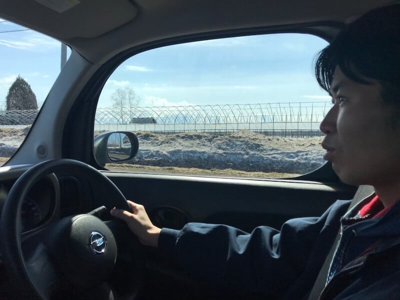 北海道をドライブ