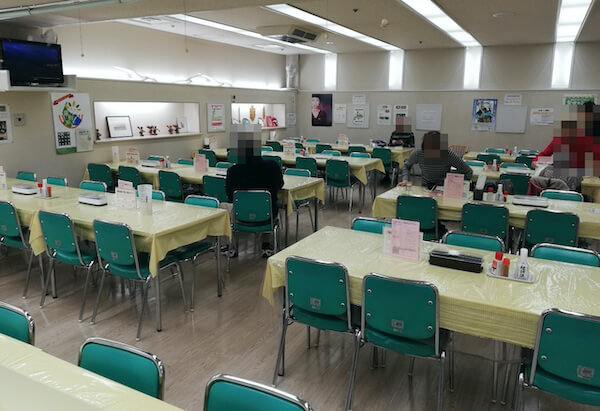 札幌市厚別区役所の食堂