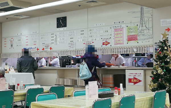 札幌市厚別区役所の食堂