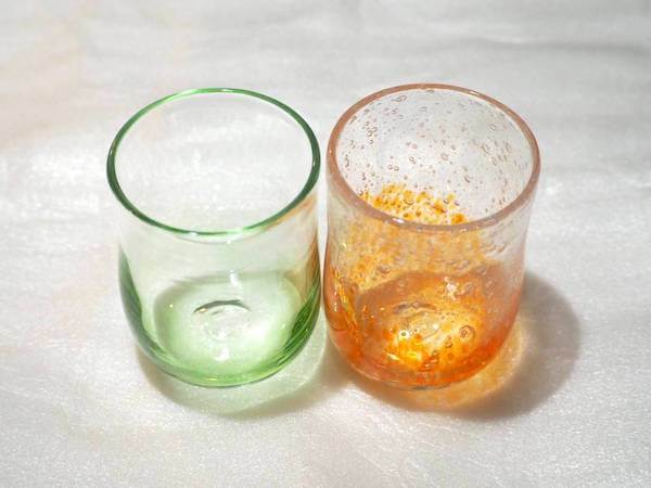 吹きガラスを体験したガラス工房「小樽il PONTE(イルポンテ)」で作った作品